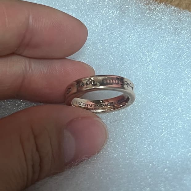 티파니 1837 네로우링 로즈골드 한정판각인