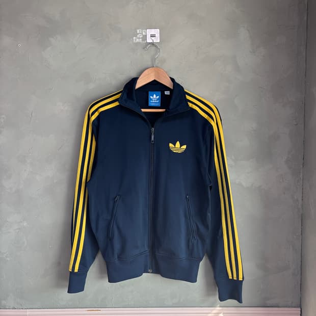 아디다스 파이어버드 져지 트랙탑 네이비 노랑