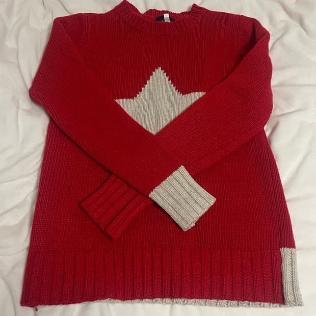 빔즈 스타 별 니트 레드 (드라이클리닝완료)