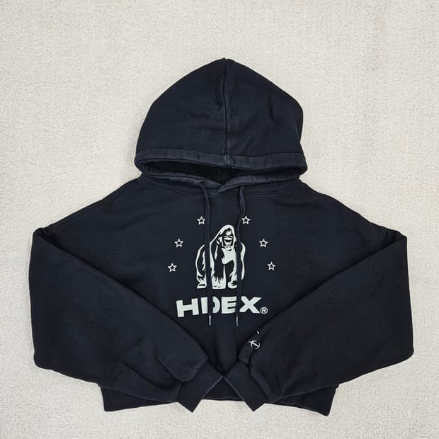 [L] HDEX 에이치덱스 여성 기모 크롭 후드티셔츠 1027JM1