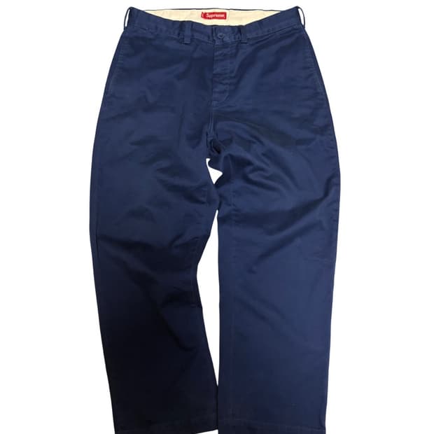 [32] 슈프림 핀업걸 치노 네이비