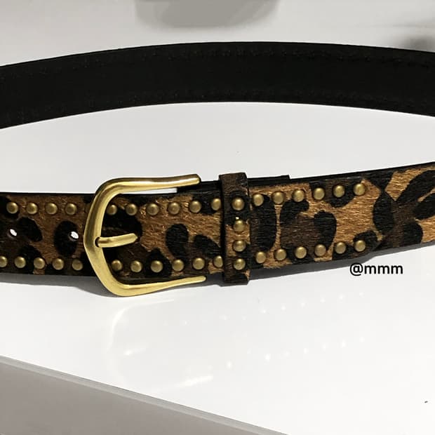 스터드 레오파드 호피 송치 벨트🐆