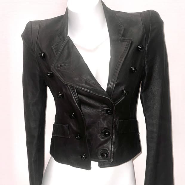 빈티지 양가죽 나폴레옹st 자켓