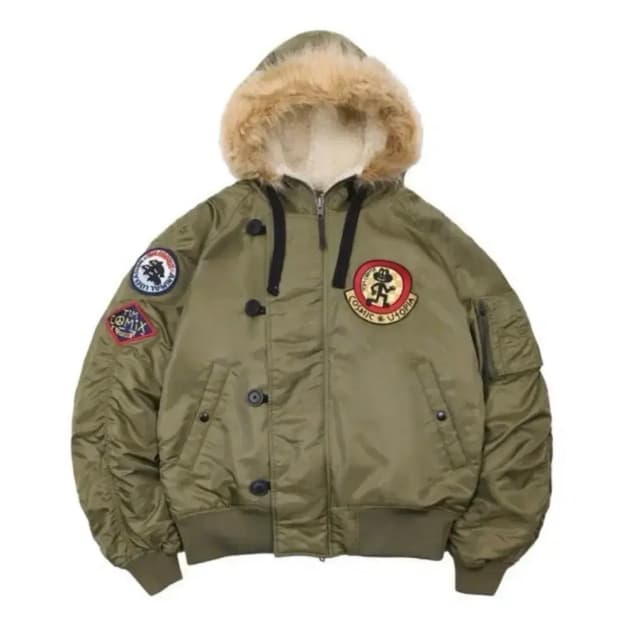 팀코믹스 ma-1 카키 s사이즈 팝니다