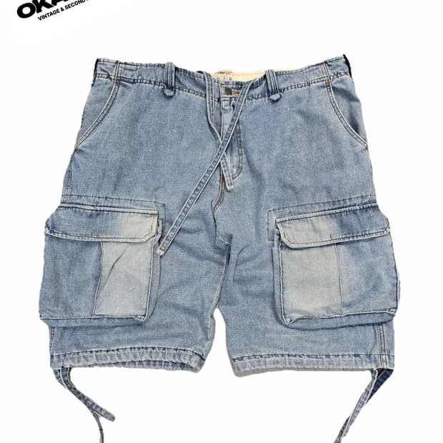 AERO 데님 카고 버뮤다팬츠