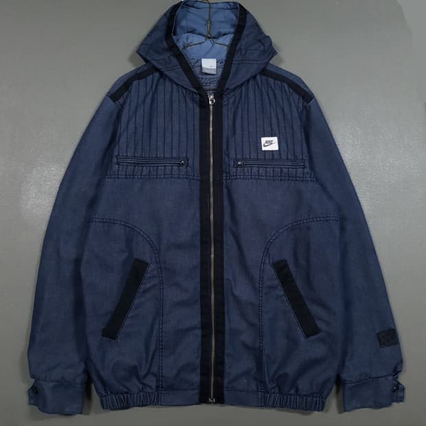 XL) 나이키 00s 아웃도어 프로그레션 아카이브 데님 후드 자켓