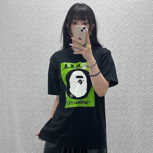 베이프 ASNKA 빈티지 스트릿 키치 프린팅 반팔티 M C12180