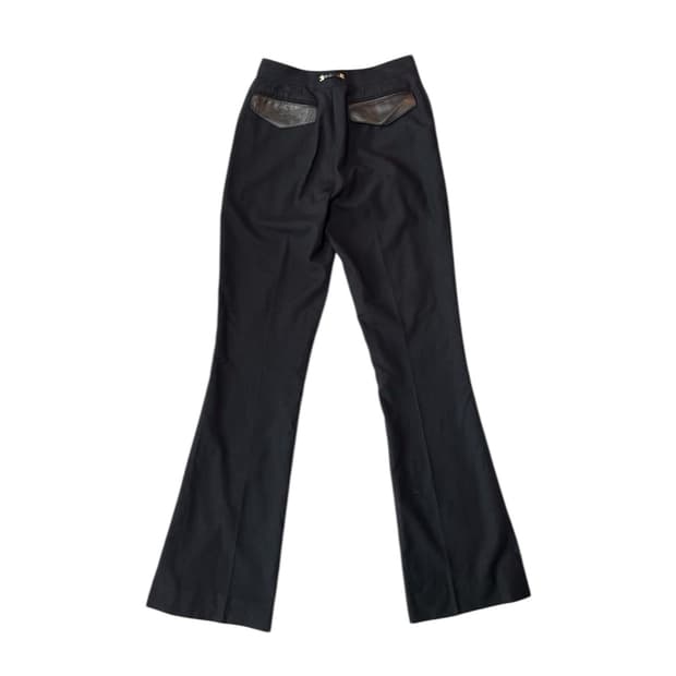 Leather Point Flare Pants