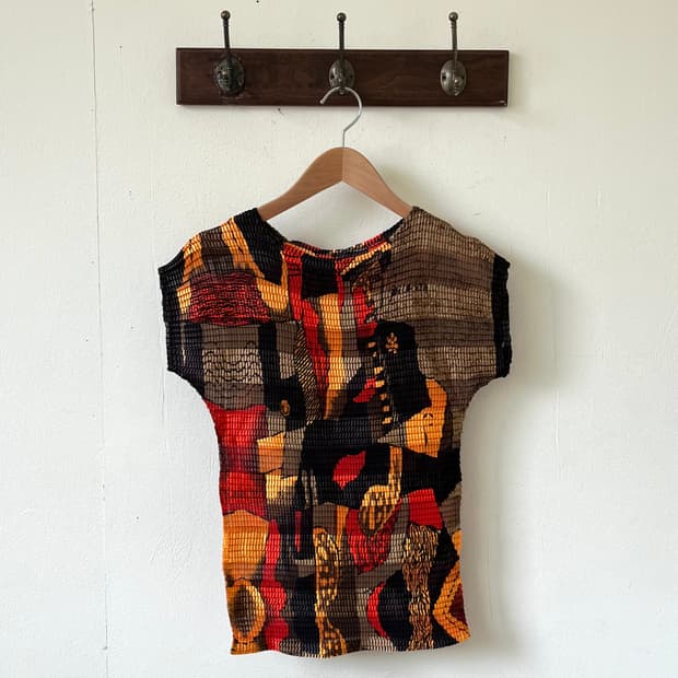 Japan vtg 플리츠 탑