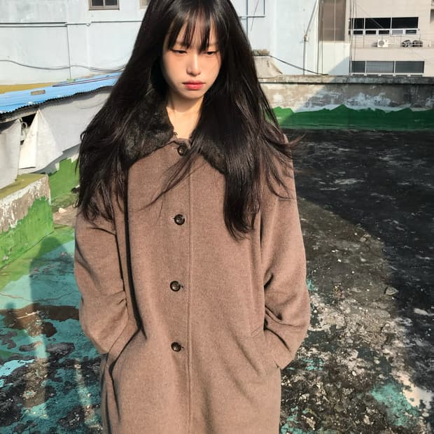 소프트 울 앙고라 블랜드 코트