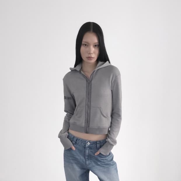 DOGMA EHKS JERSEY SLIM HOODIE GREY 후드집업