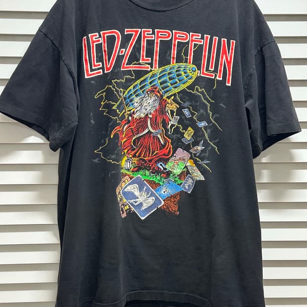 90s Led Zeppelin 빈티지 밴드티 티셔츠 XL
