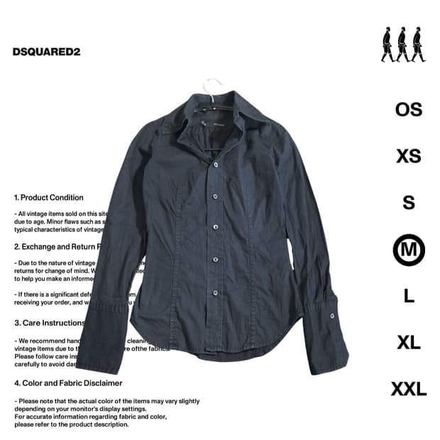 디스퀘어드2 라인 셔츠 38사이즈