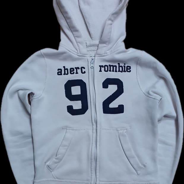 아베크롬비 후드집업 화이트 M