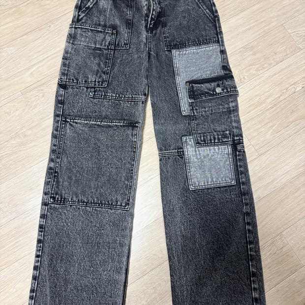 앤더슨벨 패치워크 데님 와이드 진 사이즈 s