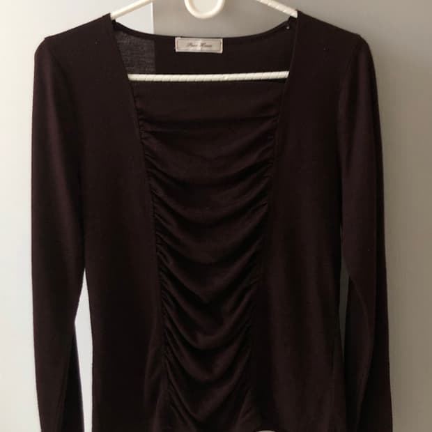 빈티지 브라운셔링롱슬리브 와이즈걸카모메산장차일드매거진샵502파우닝133