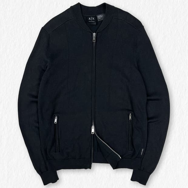 아르마니익스체인지 지퍼 가디건