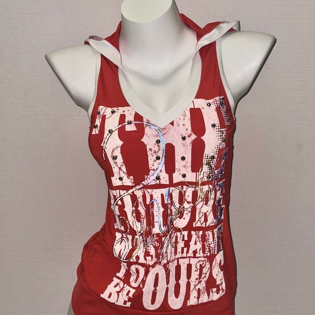 빈티지 후드 슬리브리스