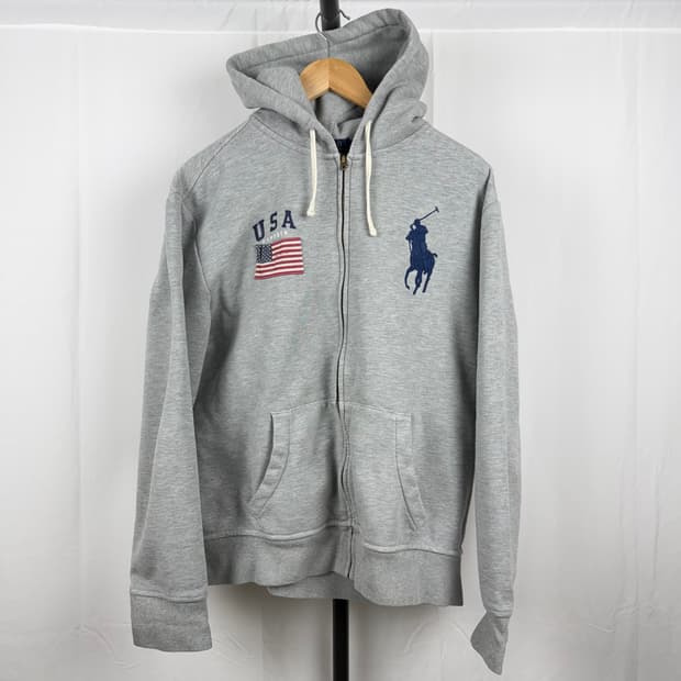 Polo]폴로 랄프로렌 성조기 후드집업 USA 후드 L