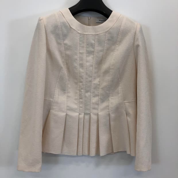 모조에스핀 플리츠 논카라 블라우스 90-170