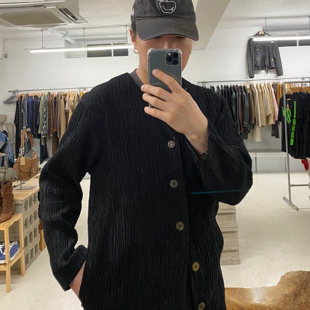 80's PLANTATION by issey miyake 플리츠 가디건