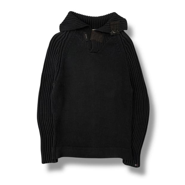 타미힐피거 하프카라 니트 r1931