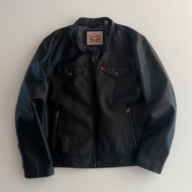 리바이스 인조 가죽 트러커 자켓 XL