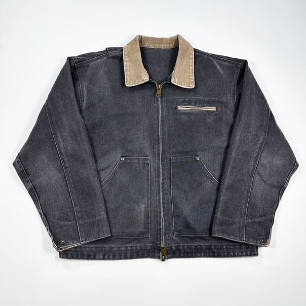 VTG 빈티지 흑청 데님 디트로이트 자켓 L
