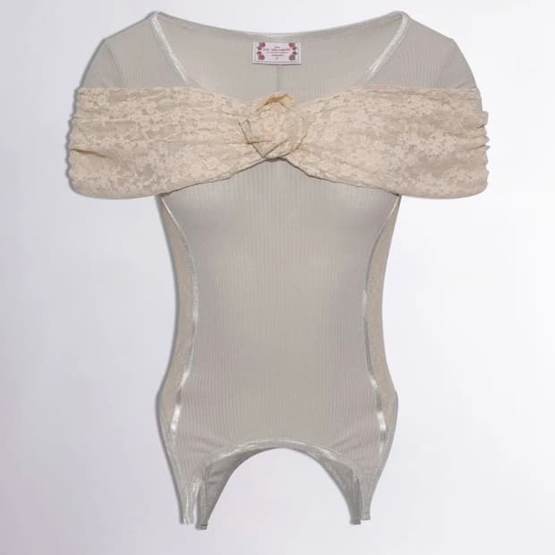 sculptor Corset U Neck Tee Ice
