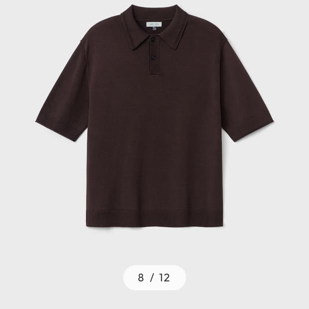 벨리에 썸머 울 시티 폴로니트 브라운 03/95사이즈