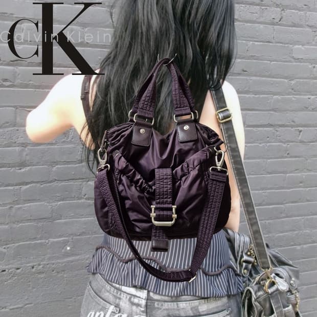 Calvin Klein Buckle Boston Bag