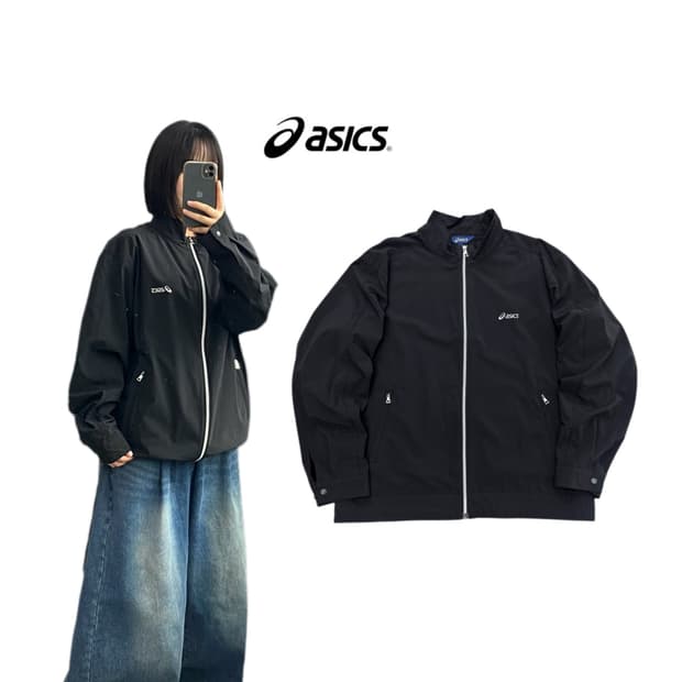 아식스 00s 올드스쿨 오버핏 바람막이 자켓