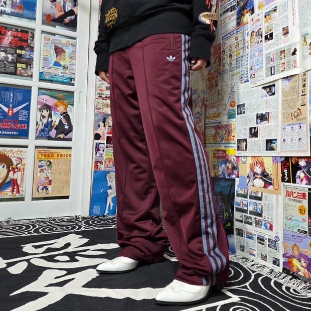 아디다스 파이어버드 BB 트랙 팬츠 마룬 버건디