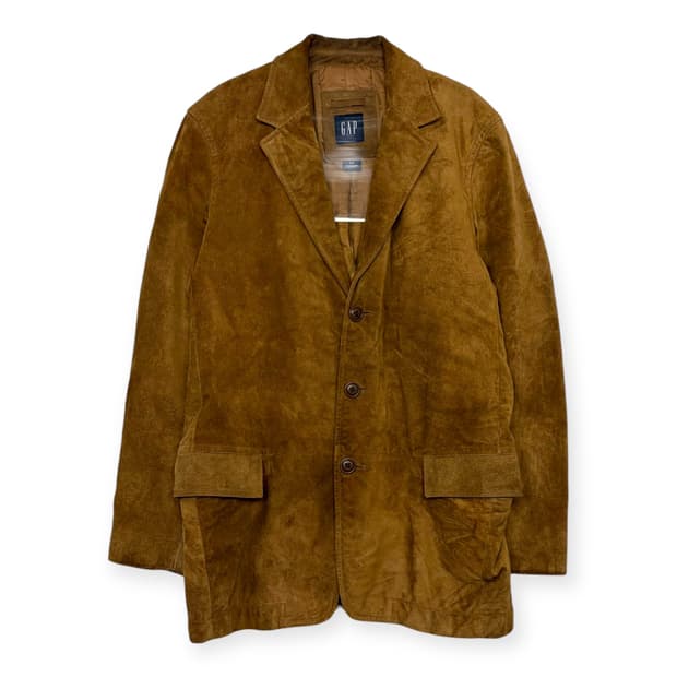 갭 스웨이드 가죽 블레이저 자켓