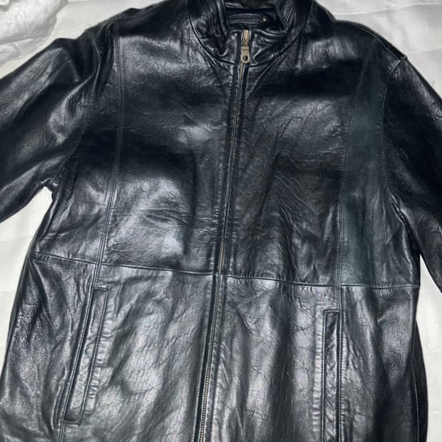빈티지 가죽자켓 레더 블루종 레더 봄버자켓