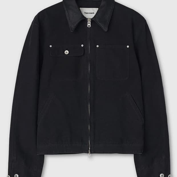 토니웩 레더 카라 가먼트 워싱 워크자켓