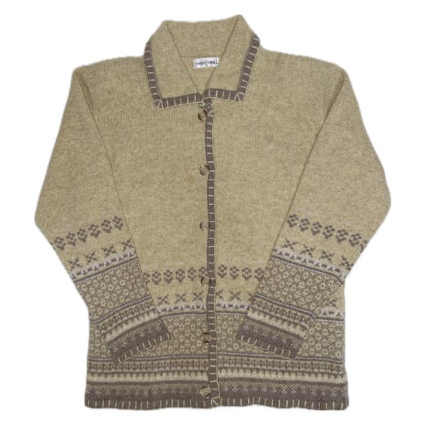 일본 빈티지 양모 니트 가디건 