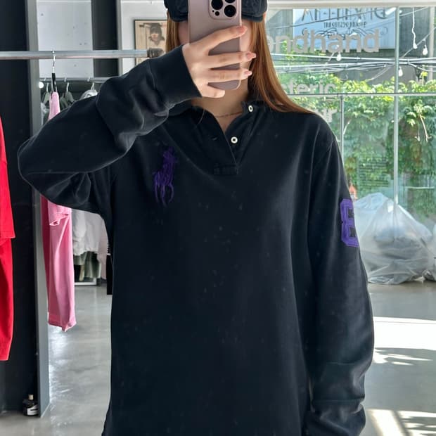 폴로랄프로렌 빅포니 넘버링 Pk 롱슬리브 블랙