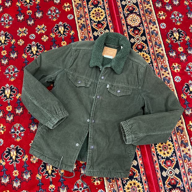 리바이스 쉐르파 코듀로이 양털 트러커 자켓