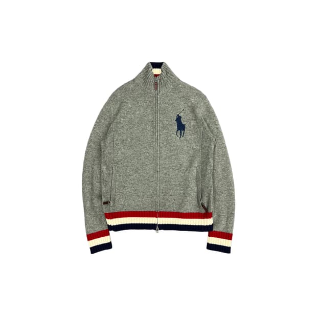 Polo big pony knit zip