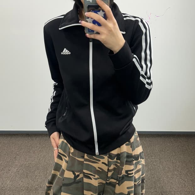 Adidas 아디다스 블랙 트랙탑 져지