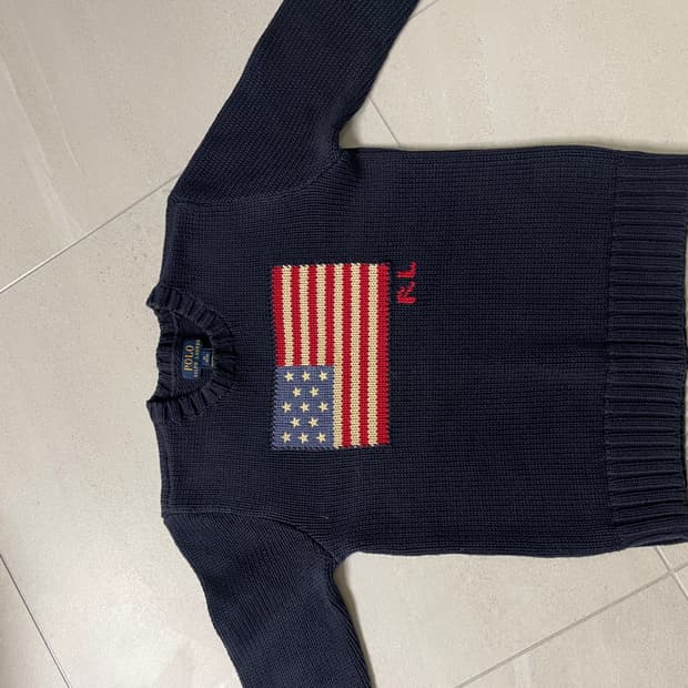 폴로 성조기 니트