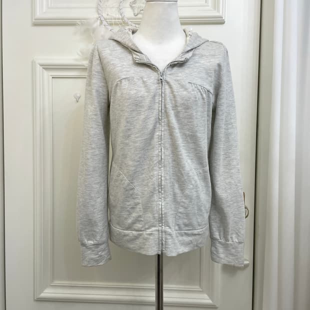 melange gray hoodie flower mori hoodie -