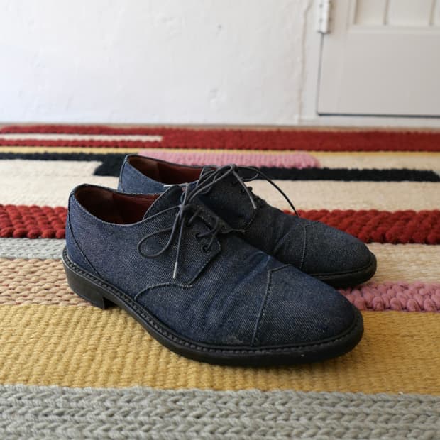 드리스 반 노튼 데님 더비 슈즈