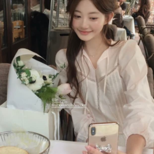 윤슬샵 breath 블라우스 핑크