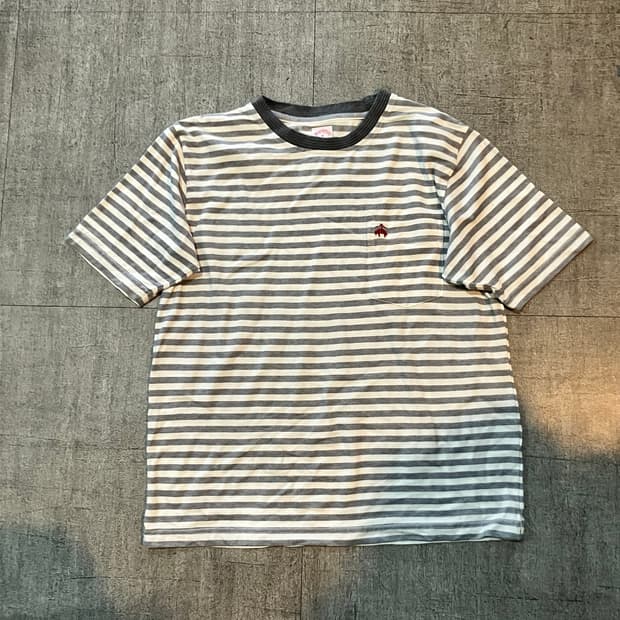 일본빈티지 Broors 올드스쿨아메카지 스트라이프 반팔티셔츠