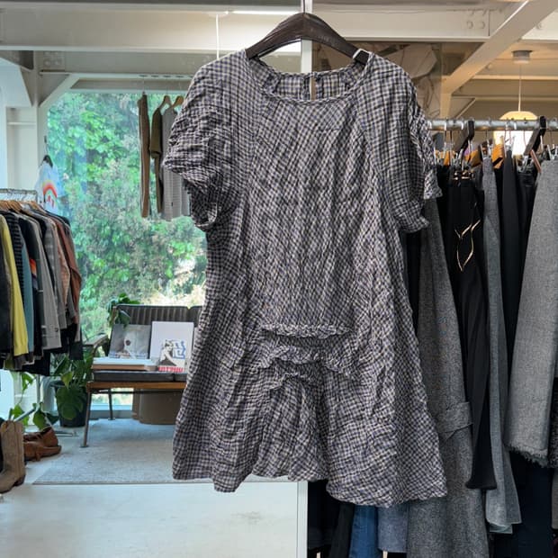 센소유니코 io comme io 체크 원피스