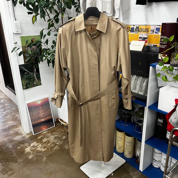 버버리 싱글 벨티드 트렌치코트 48S