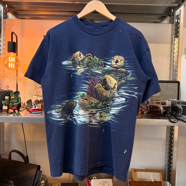 90S 시그널 비버 그래픽 반팔 티셔츠MADE IN USA L