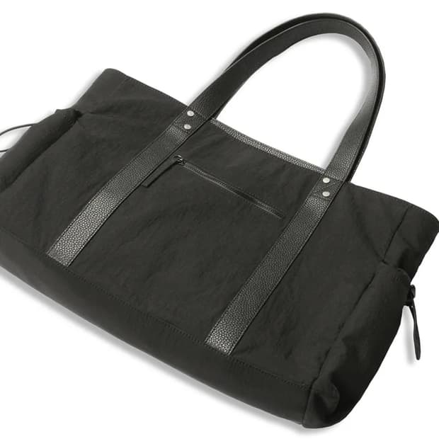 도프제이슨 레더 핸들 보스턴백 BLACK